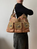 Vintage studded hobo shoulderbag spacey okay condition y2k drama queen