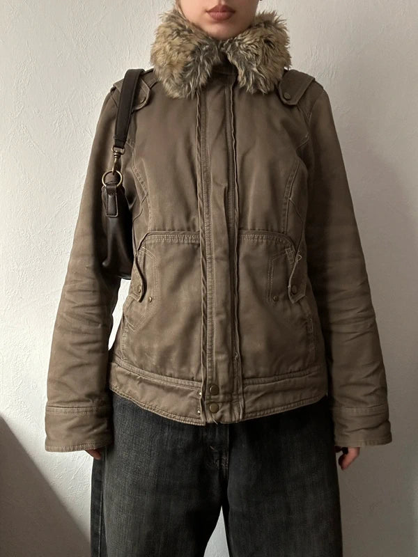 Vintage cotton short coat bomb