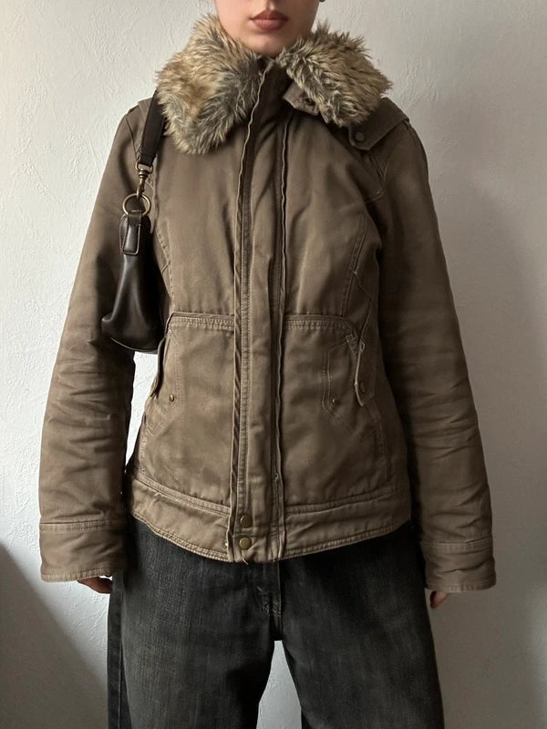 Vintage cotton short coat bomb