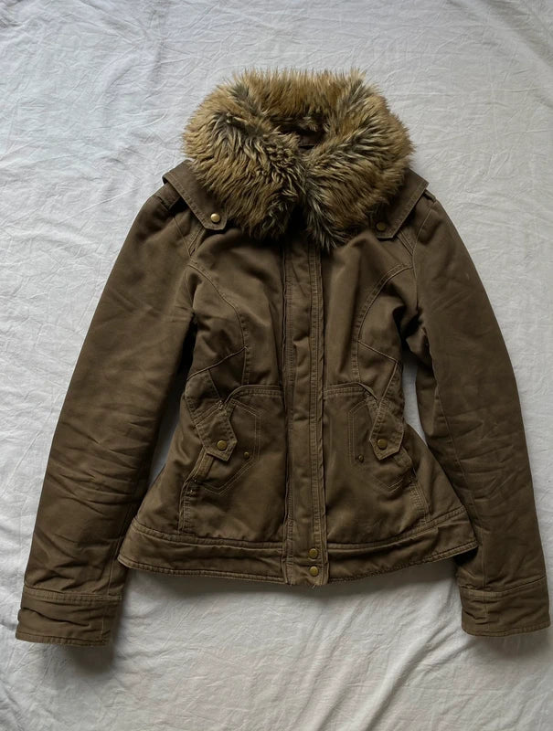Vintage cotton short coat bomb