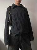 Vintage high quality 76% wool short coat buttoned