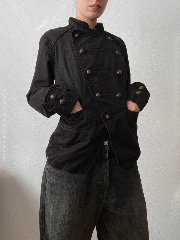 Vintage asymmetrical high quality Military Napoleon jacket
