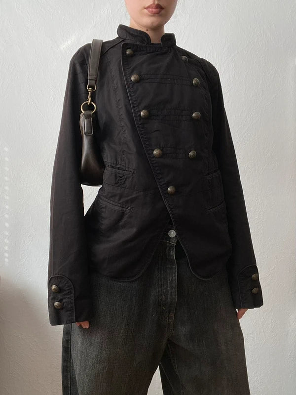 Vintage asymmetrical high quality Military Napoleon jacket