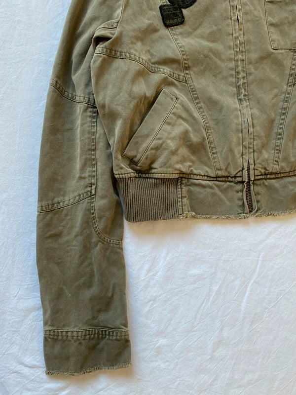 Vintage 100% cotton short light bomber jacket spring summer