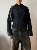 Vintage 100% cotton Short unique pea coat light spring summer
