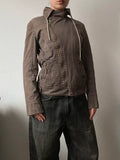 Vintage 100% cotton short asymmetrical jacket light spring summer