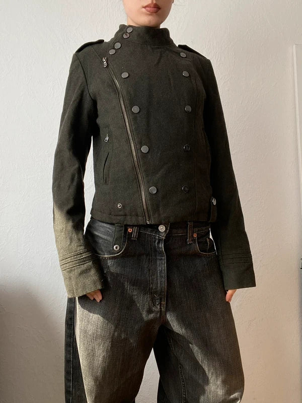 Vintage 51% wool short coat jacket