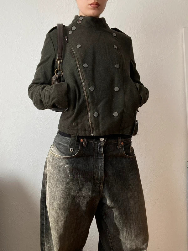 Vintage 51% wool short coat jacket