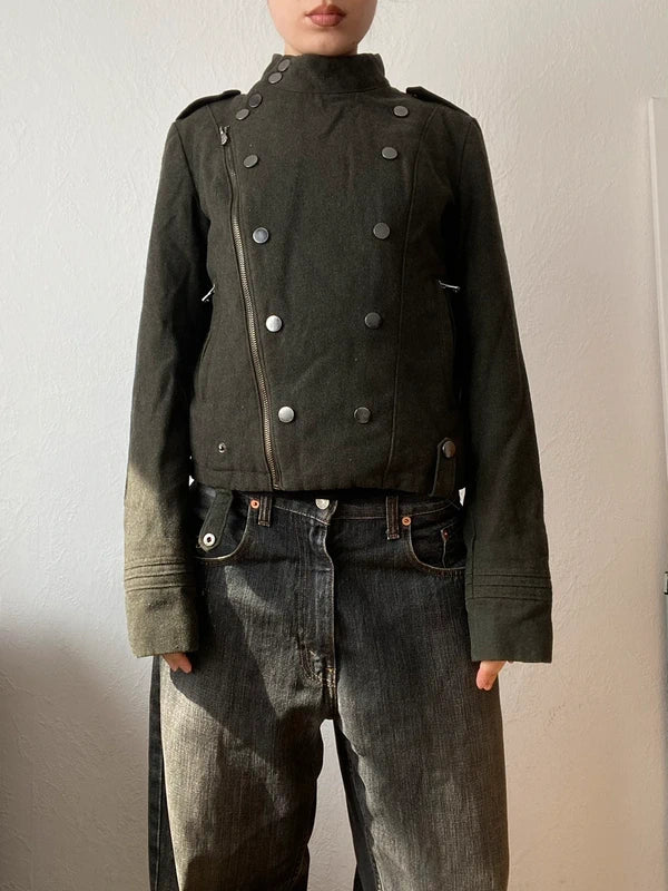 Vintage 51% wool short coat jacket