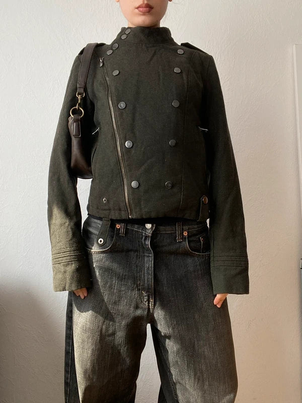 Vintage 51% wool short coat jacket