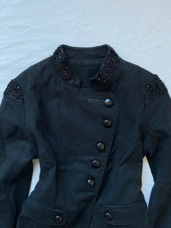 Vintage Asymmetrical Short Blazer Jacket