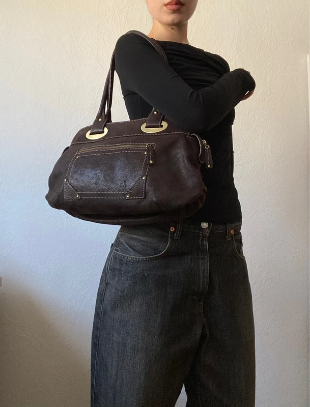 Vintage Designer Leather Bag - Heyraud