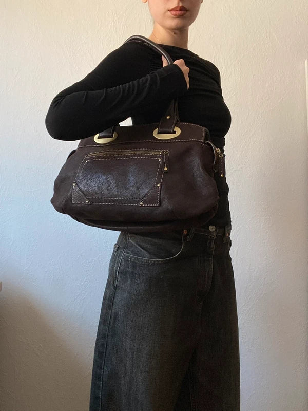 Vintage Designer Leather Bag - Heyraud