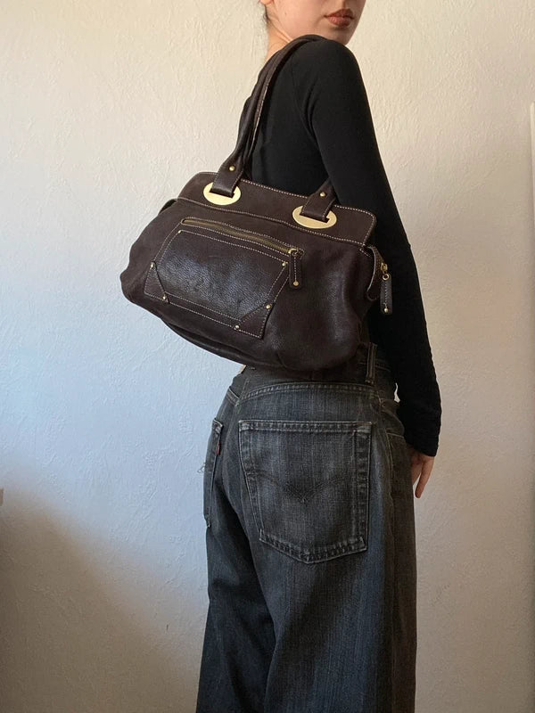 Vintage Designer Leather Bag - Heyraud