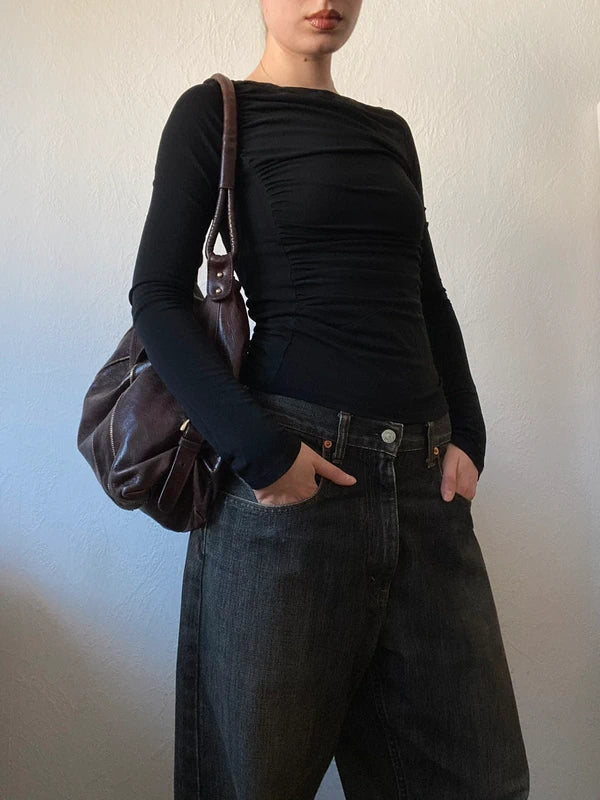 Vintage Genuine Leather Shoulder Bag  Archive Avant-garde