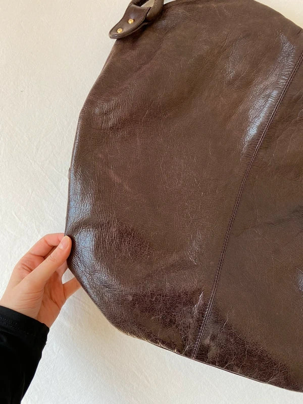Vintage Genuine Leather Shoulder Bag  Archive Avant-garde