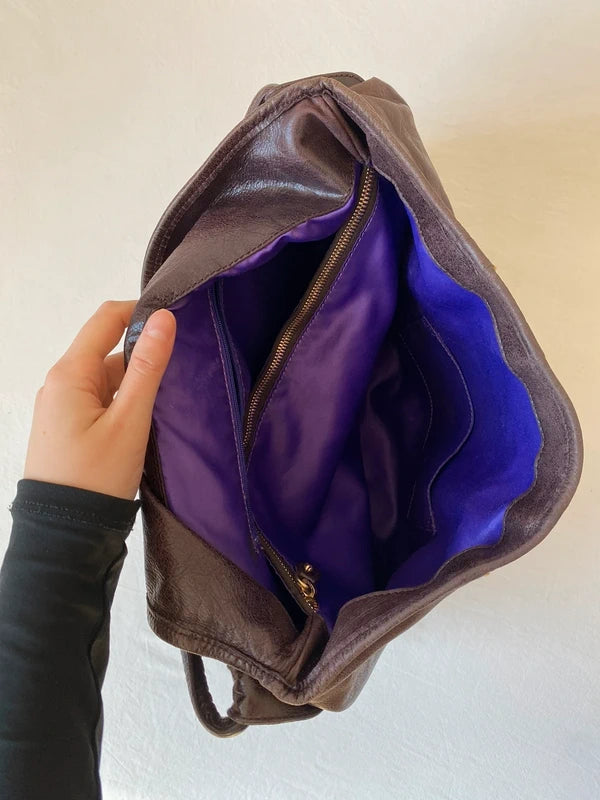 Vintage Genuine Leather Shoulder Bag  Archive Avant-garde