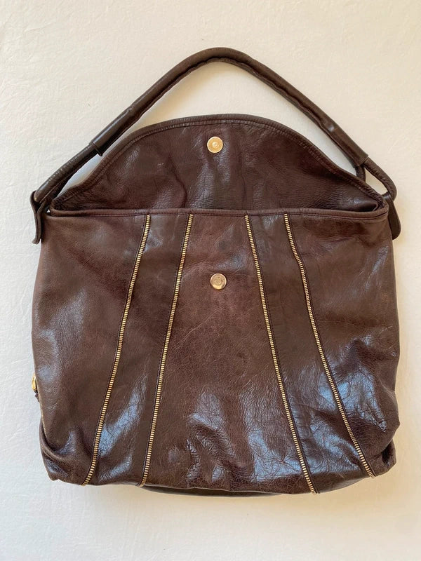 Vintage Genuine Leather Shoulder Bag  Archive Avant-garde