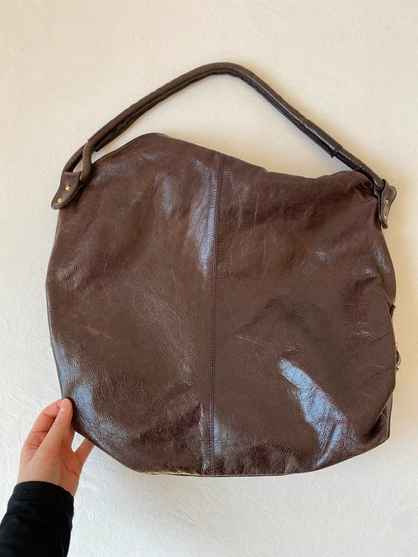 Vintage Genuine Leather Shoulder Bag  Archive Avant-garde