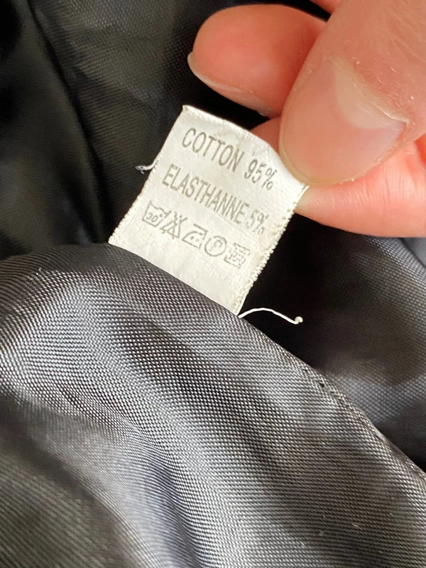 Vintage 95% cotton short bomber jacket high neck snatched waist