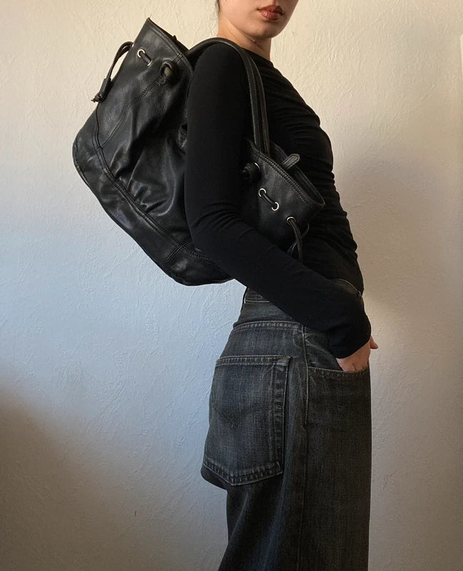 Vintage genuine leather handbag