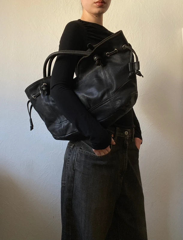 Vintage genuine leather handbag
