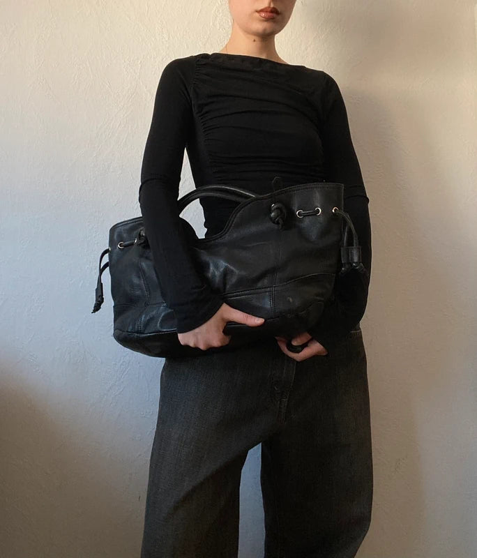 Vintage genuine leather handbag