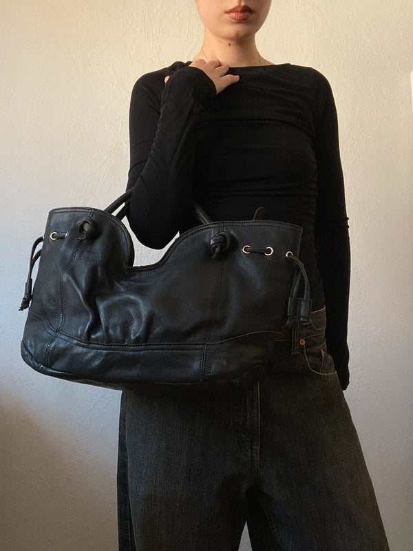 Vintage genuine leather handbag