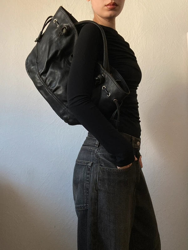Vintage genuine leather handbag
