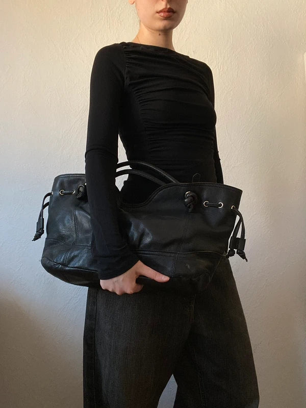Vintage genuine leather handbag
