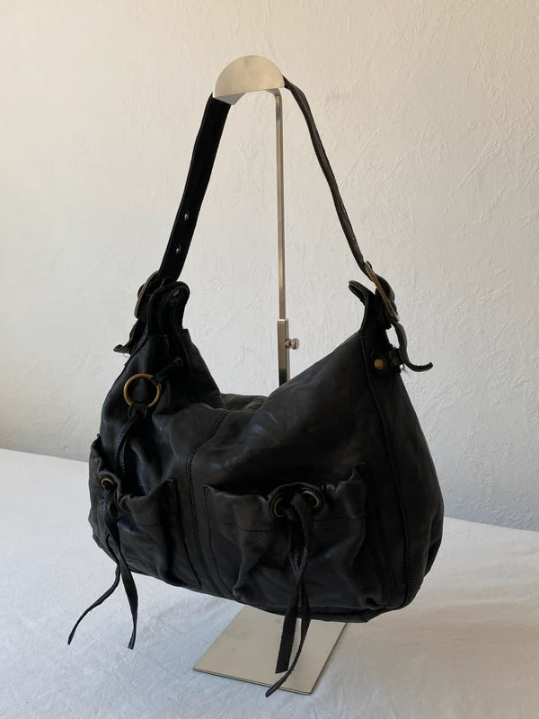 Vintage genuine leather iconic handbag