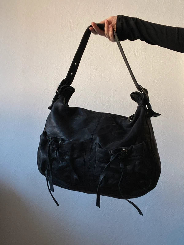 Vintage genuine leather iconic handbag