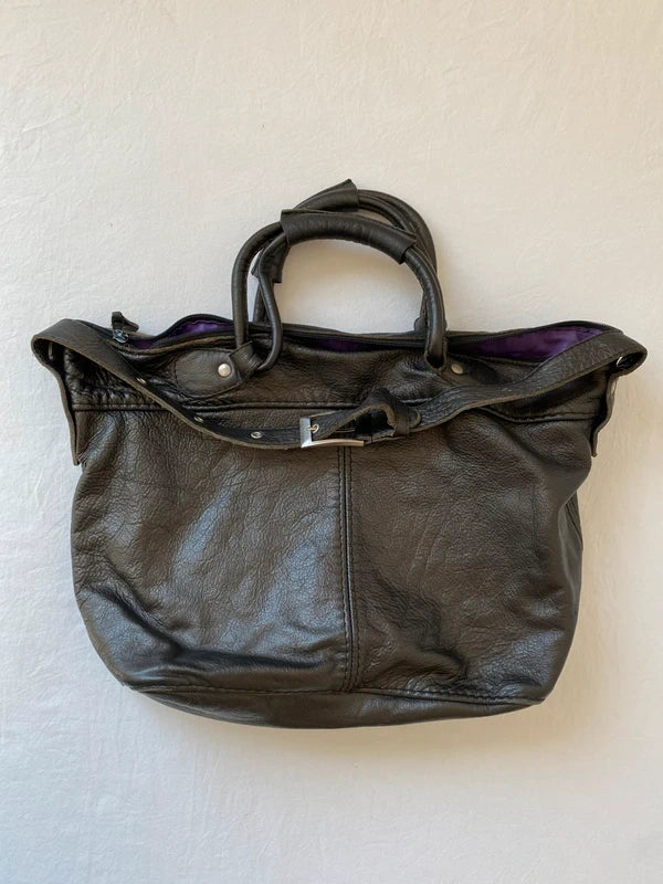 Vintage genuine leather shoulder bag crossbody handbag
