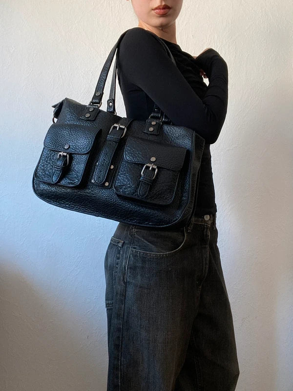 Vintage Shoulder Bag – Archive Japan Stockholm Style - Black