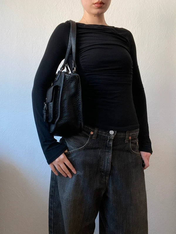 Vintage Shoulder Bag – Archive Japan Stockholm Style - Black