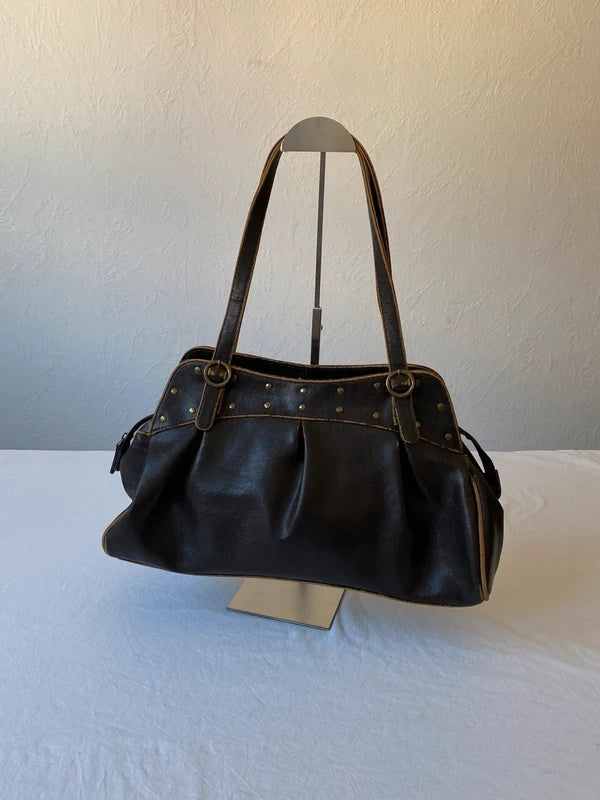 Vintage Genuine Leather Shoulder Bag – Japan Stockholm Style - Brown