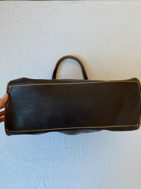 Vintage Genuine Leather Shoulder Bag – Japan Stockholm Style - Brown