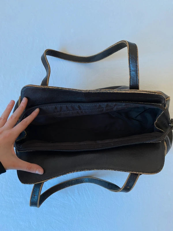 Vintage Genuine Leather Shoulder Bag – Japan Stockholm Style - Brown