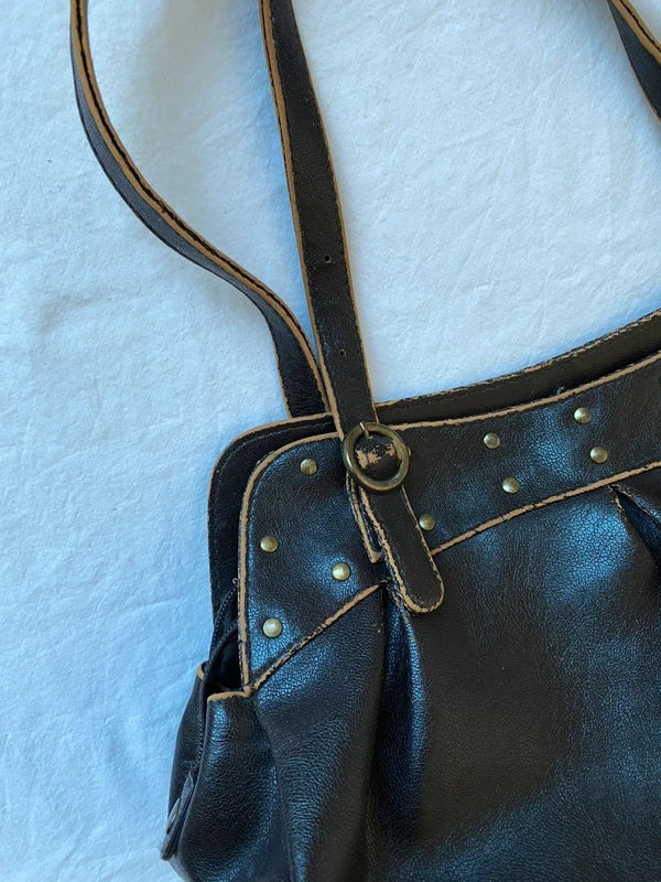 Vintage Genuine Leather Shoulder Bag – Japan Stockholm Style - Brown