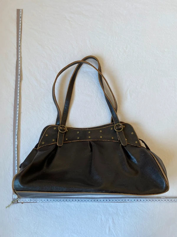 Vintage Genuine Leather Shoulder Bag – Japan Stockholm Style - Brown