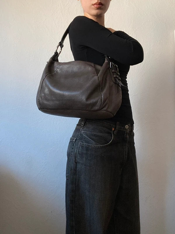 Vintage Coccinelle Genuine Leather Shoulder Bag – Designer Stockholm Japan Style