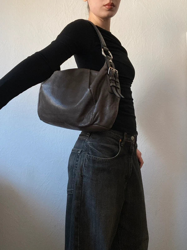 Vintage Coccinelle Genuine Leather Shoulder Bag – Designer Stockholm Japan Style