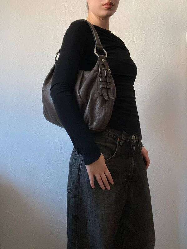 Vintage Coccinelle Genuine Leather Shoulder Bag – Designer Stockholm Japan Style