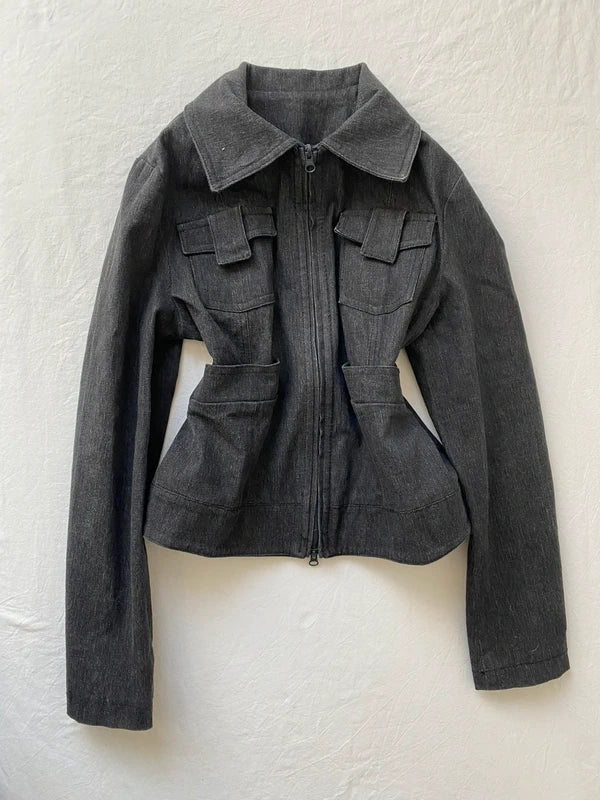 Vintage Cropped Denim Jacket – Archive Avantgarde Japan Stockholm Style