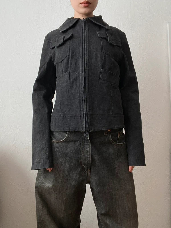 Vintage Cropped Denim Jacket – Archive Avantgarde Japan Stockholm Style