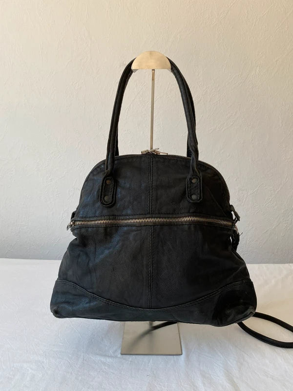 Vintage Vera Pelle Made in Italy Genuine Leather Shoulder Bag – Archive Avantgarde Style