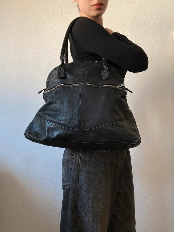 Vintage Vera Pelle Made in Italy Genuine Leather Shoulder Bag – Archive Avantgarde Style