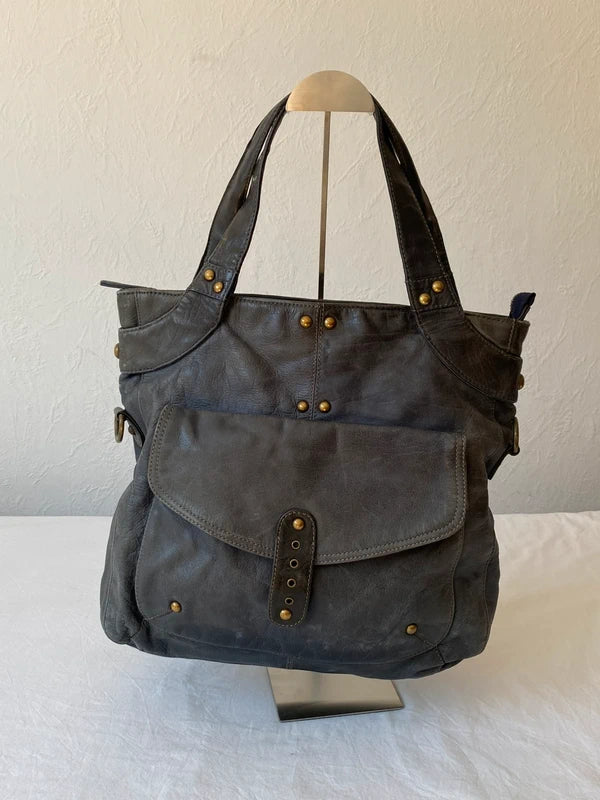 Vintage High-Quality Buffalo Leather Handbag – Archive Avantgarde Japan Stockholm Style
