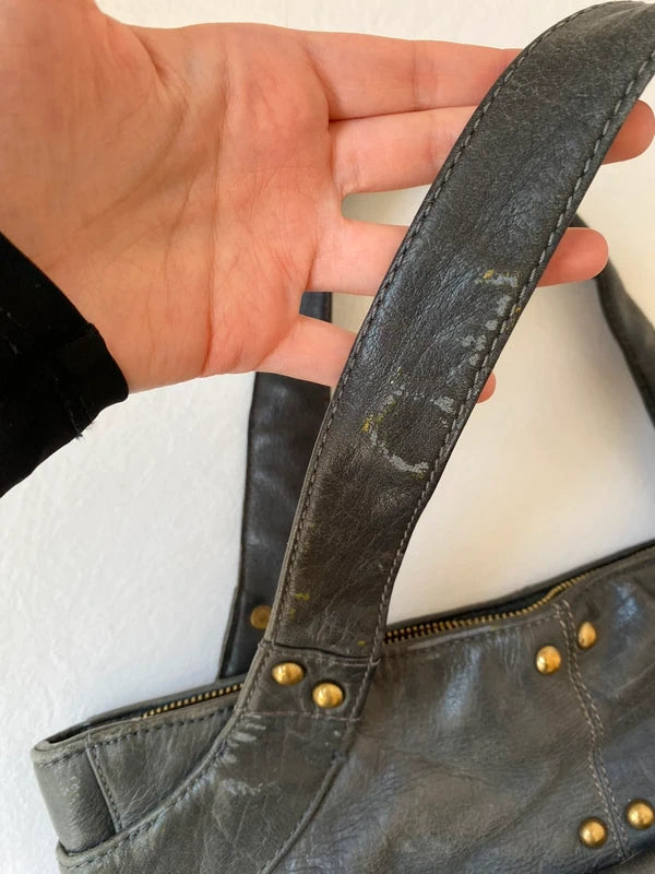Vintage High-Quality Buffalo Leather Handbag – Archive Avantgarde Japan Stockholm Style