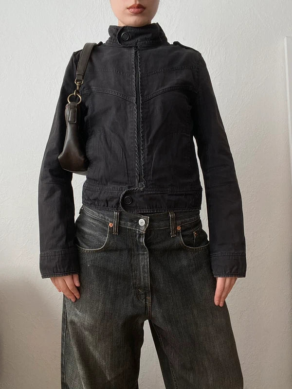 Vintage 96% Cotton Lightweight Cropped Jacket – Archive Avantgarde Style